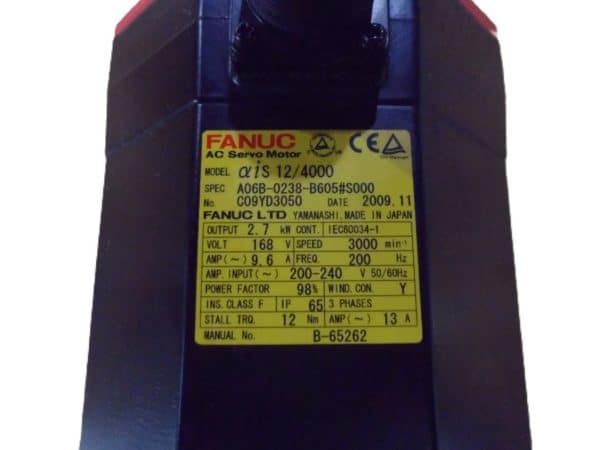 Repaired and Tested A06B-0238-B605#S000 A Servo Motor By FANUC, At ACCU