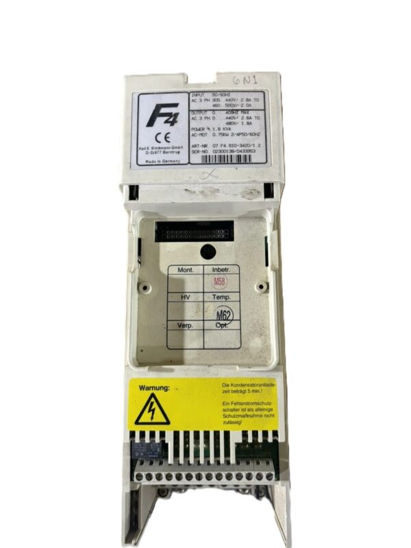 Repaired and Tested KEB 07.F4.S1D-3420/1.2 Servo Drive, at ACCU