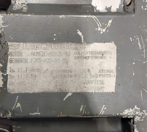 Repaired and Tested AKM62L-ASS2R-02 Servo Motor by Multivac, at ACCU