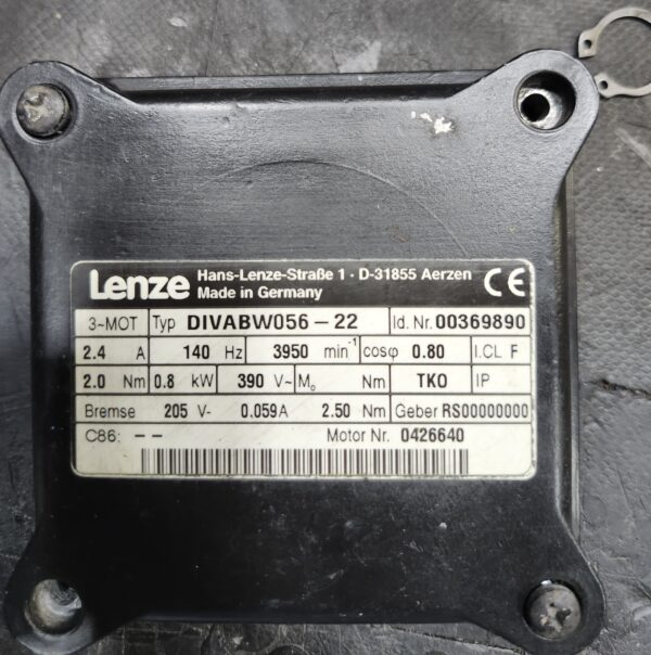 Repaired and Tested Lenze DIVABW056-22 Servo Motor, at ACCU