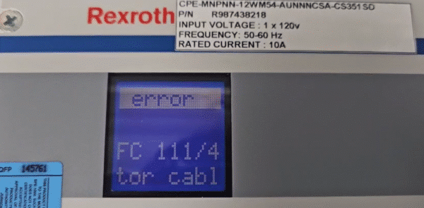 Repaired and Tested Rexroth R987438218 Drive, at ACCU