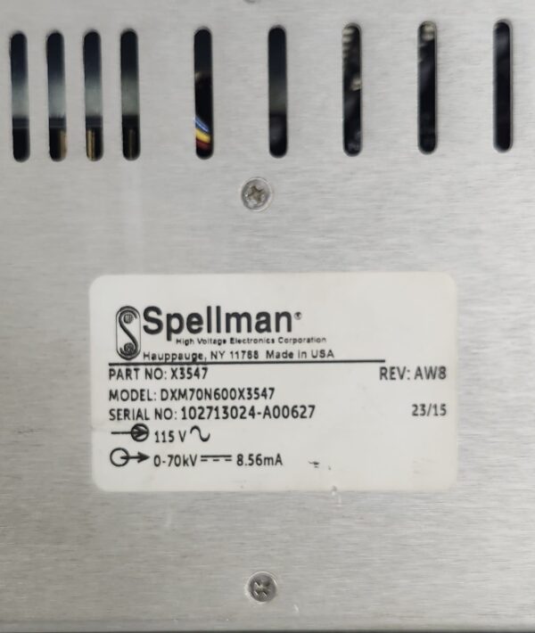 Repaired and Tested Spellman DXM70N600X3547 Power Supply, at ACCU