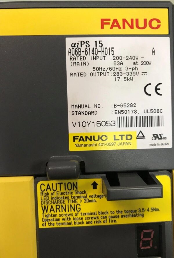 Repaired and Tested FANUC A06B6140H015 CNC Converter, at ACCU