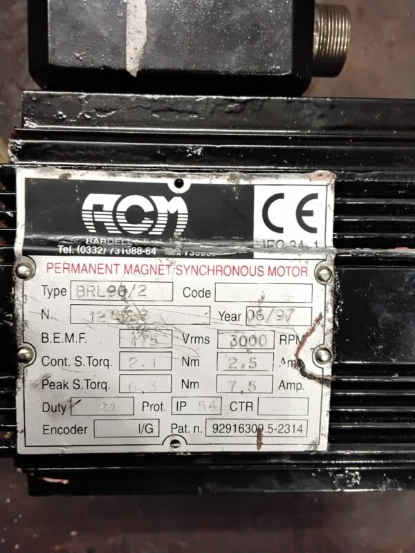Repaired and Tested RCM BRL 90/2 Servo Motor, at ACCU