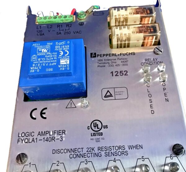 Repaired and Tested PEPPERL & FUCHS FYQLA1-140R-3 Sensor Amplifier, at ACCU